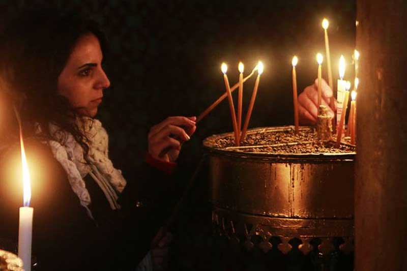 Luz da gruta de Belém em Alcabideche