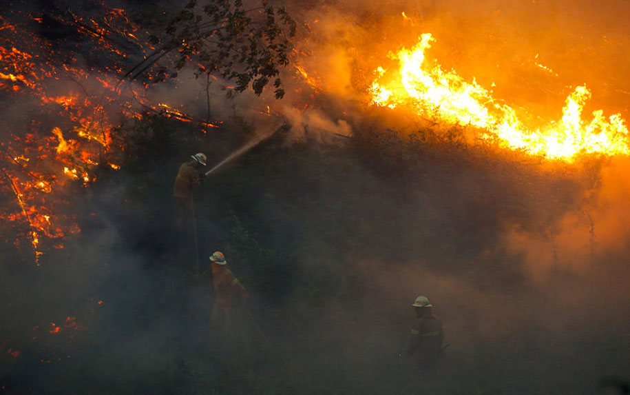 Solidários com as	vítimas dos incêndios