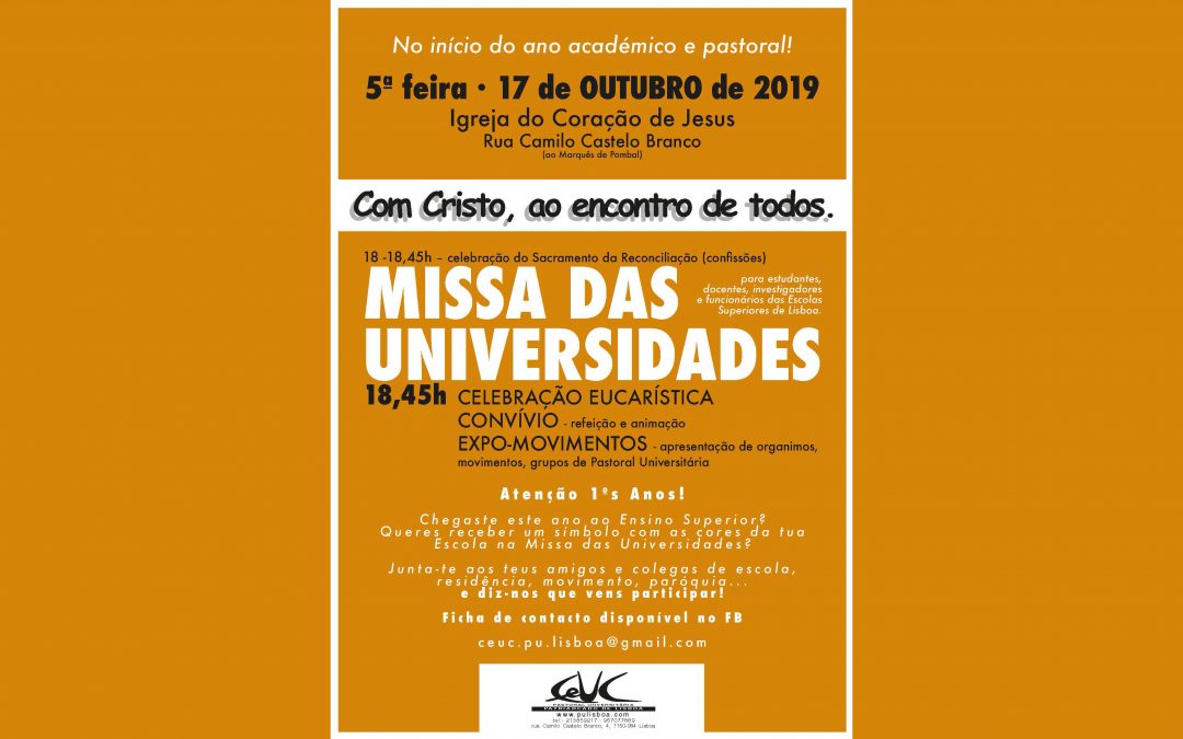 Missa das Universidades – 17 Outubro