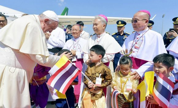 O papa Francisco visitou a Tailândia de 20 a 23 de novembro