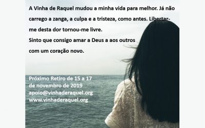 Vinha de Raquel – retiro 15 a 17 de novembro de 2019