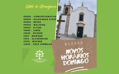 Paróquia de Alcabideche – Missa novos horários