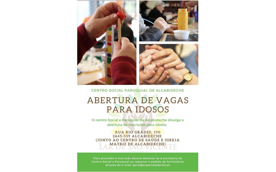 Centro Social e Paroquial de Alcabideche – vagas