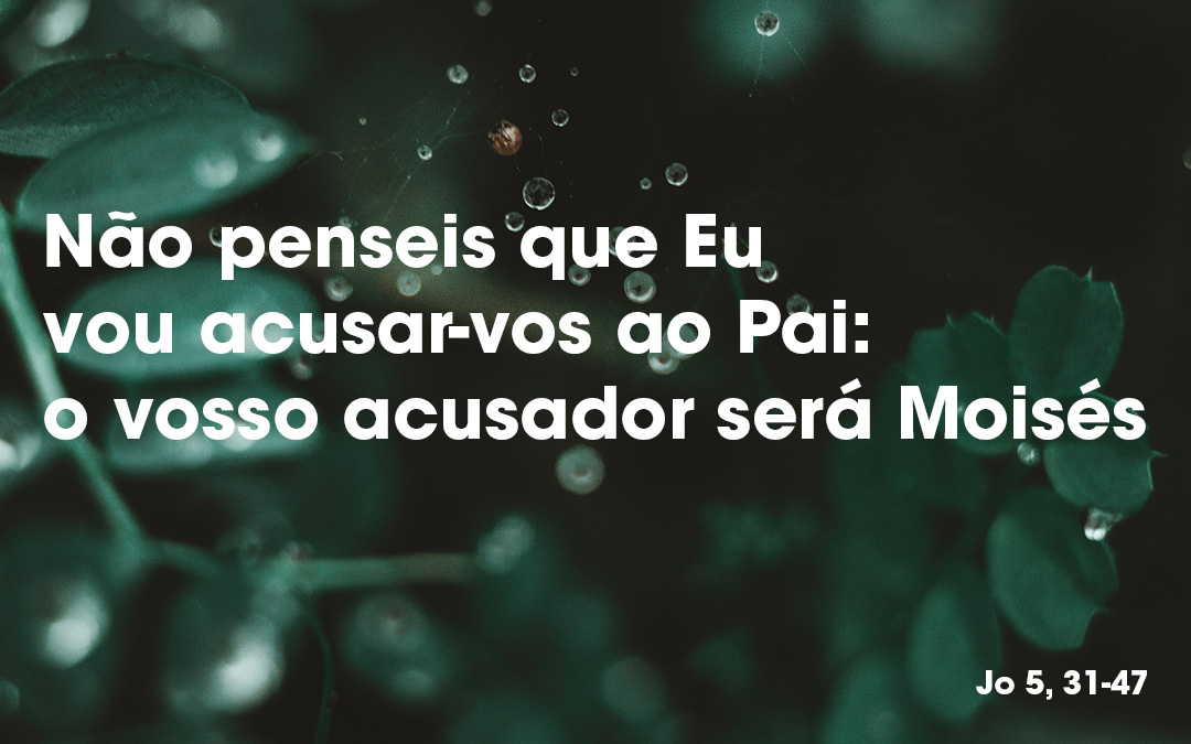 «Outro vos acusará: Moisés, em quem pusestes a vossa esperança» Jo 5, 31-47