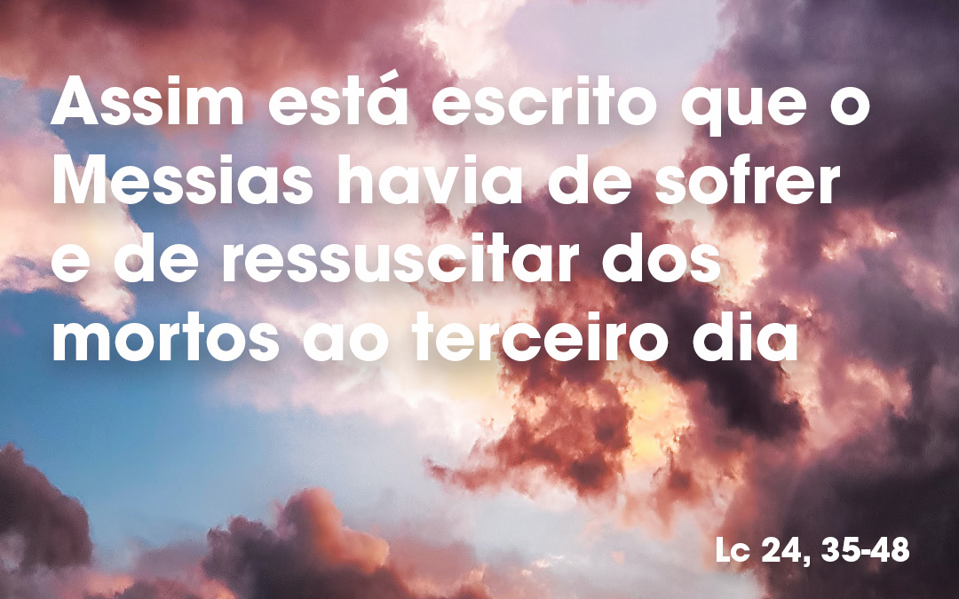 «Assim está escrito que o Messias havia de sofrer e de ressuscitar dos mortos ao terceiro dia» (Lc 24, 35-48)