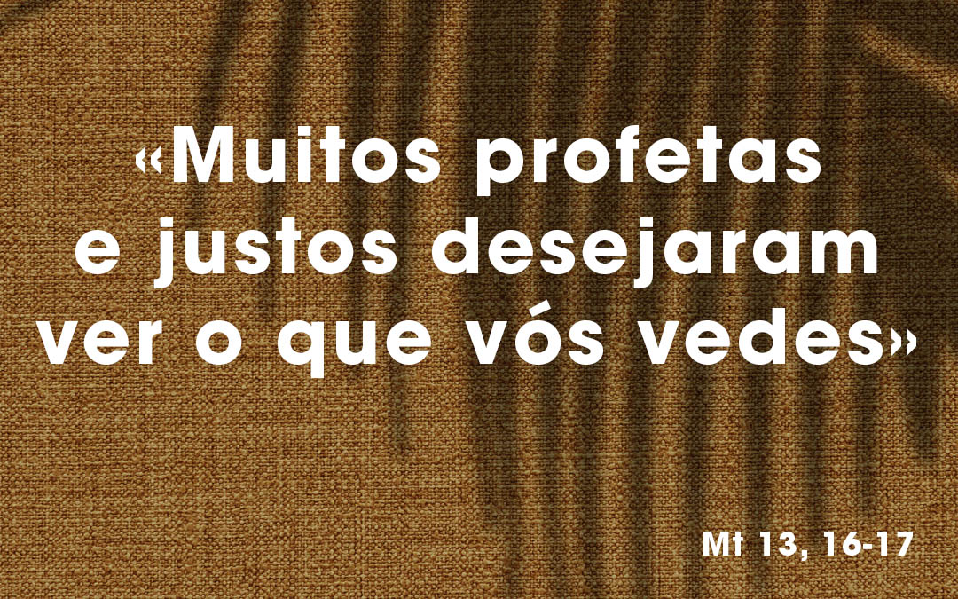«Muitos profetas e justos desejaram ver o que vós vedes» (Mt 13, 16-17)