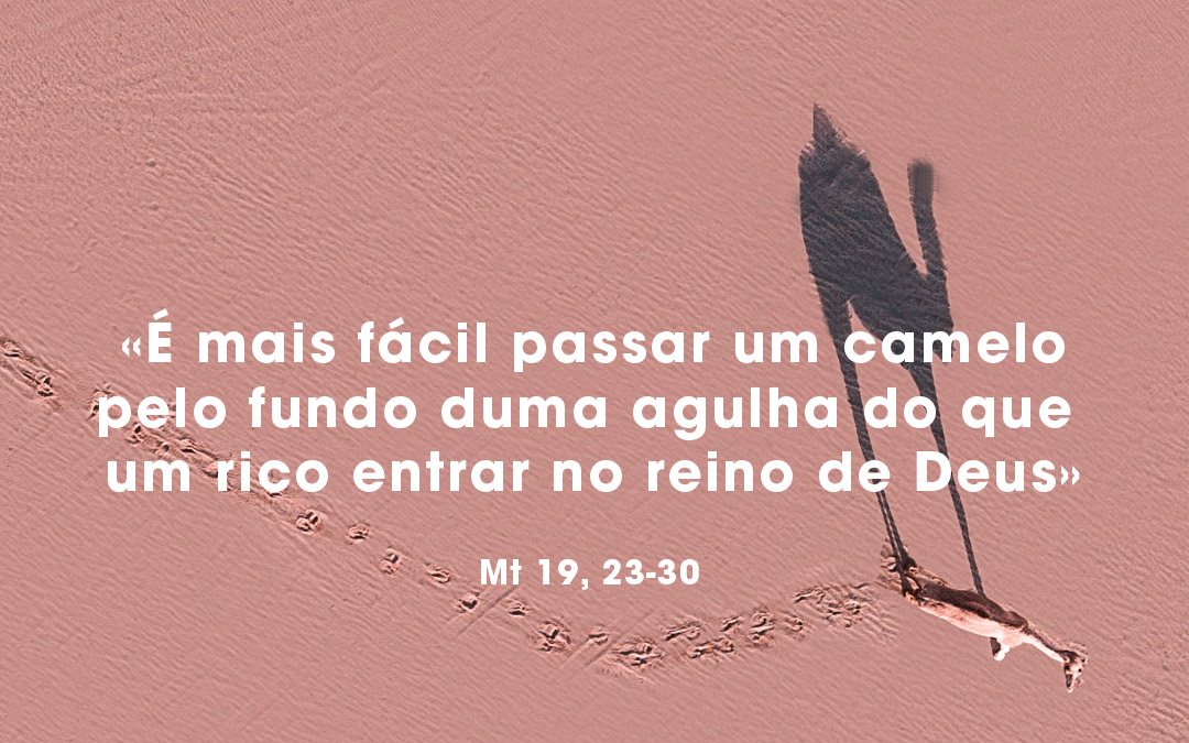 «É mais fácil passar um camelo pelo fundo duma agulha do que um rico entrar no reino de Deus»  Mt 19, 23-30