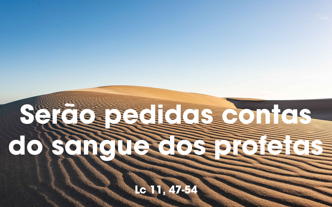 «Serão pedidas contas do sangue dos profetas, desde o sangue de Abel até ao sangue de Zacarias» Lc 11, 47-54
