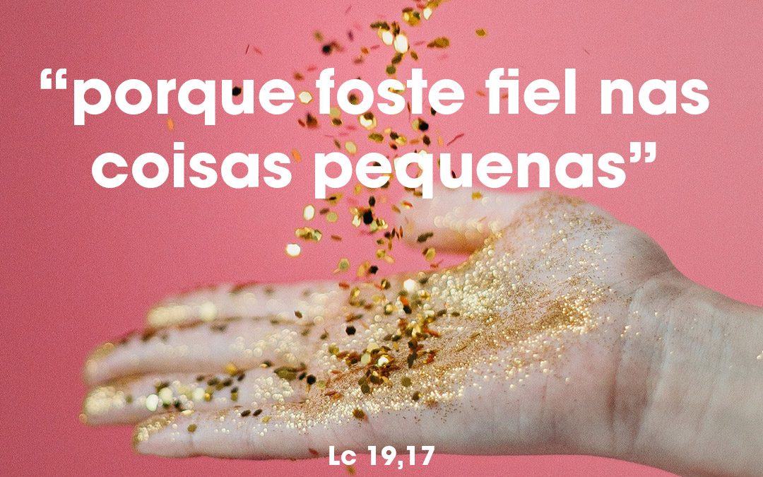 Muito bem, servo bom; porque foste fiel nas coisas pequenas, receberás o governo de dez cidades. (Lc 19,17)