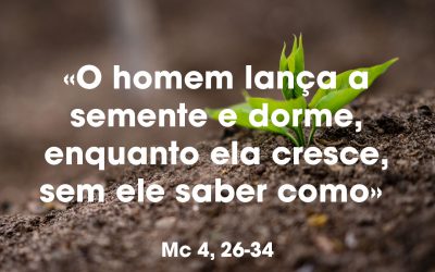 «O homem lança a semente e dorme, enquanto ela cresce, sem ele saber como» Mc 4, 26-34