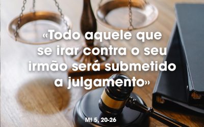 «Todo aquele que se irar contra o seu irmão será submetido a julgamento» Mt 5, 20-26